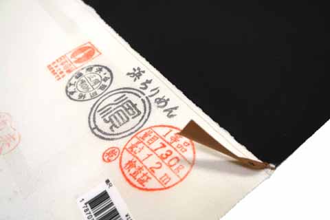 三越縮緬の生地・検印
