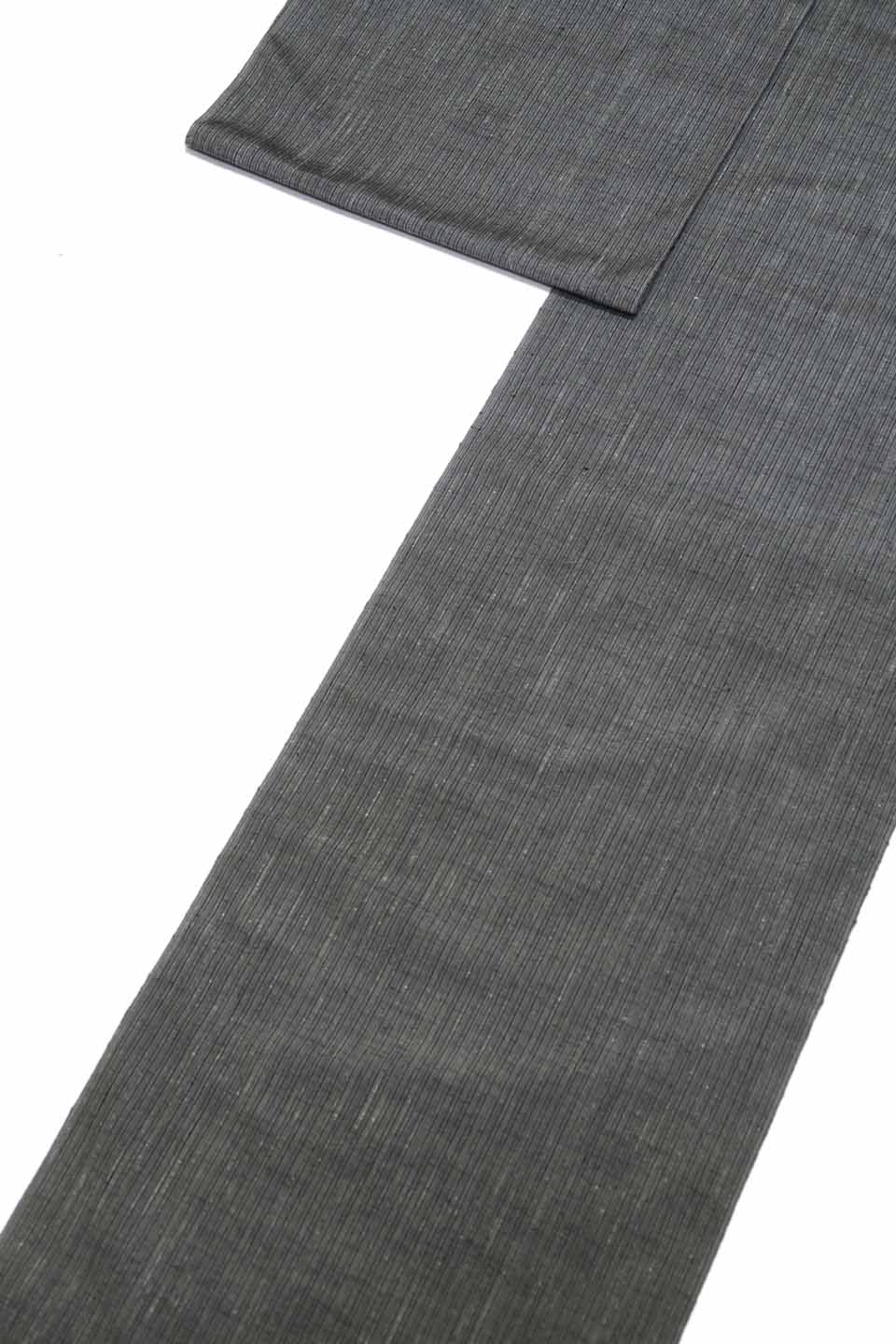 紬（米沢紬：銀鼠：矢鱈縞）