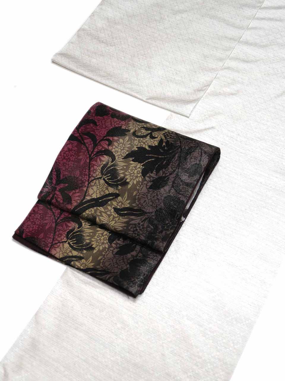 大島花織（本場大島（正絹Washable)：粉錫：花織文様）