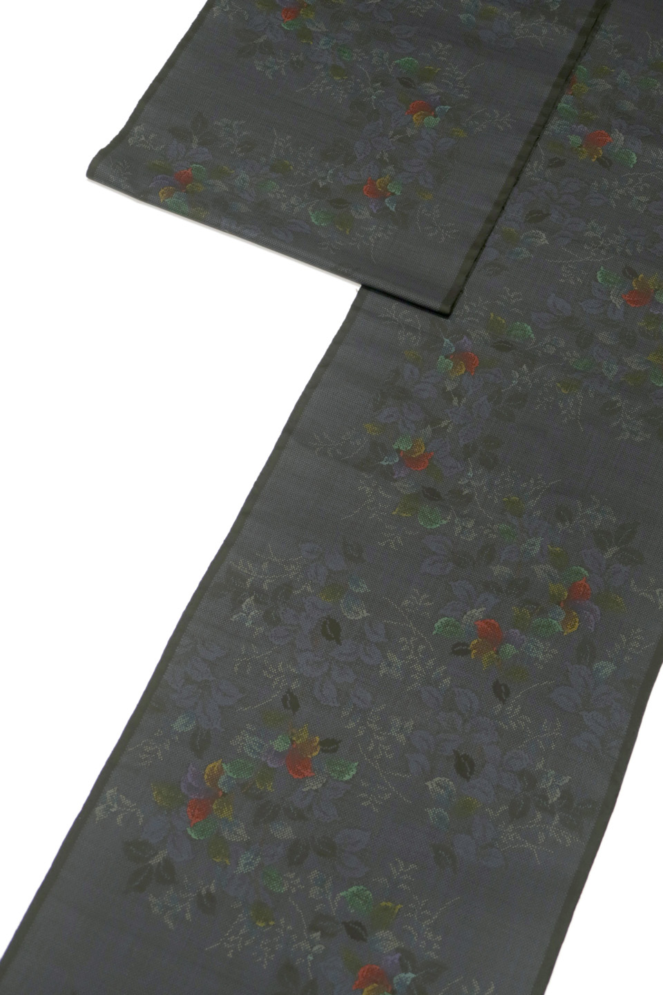 大島（藍泥大島：藍泥：藍泥染めに草花文）