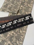 綿紅梅に小袋帯