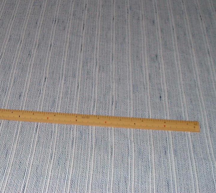 備後絣（藍染：白に藍紺の縞：縞）