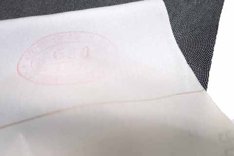 絽江戸小紋の生地・証紙