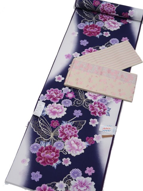 浴衣（石楠花、桜、菊、蝶）に合わせる帯