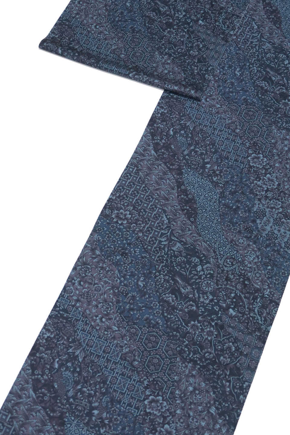 更紗小紋（京友禅：青紫鼠：更紗）