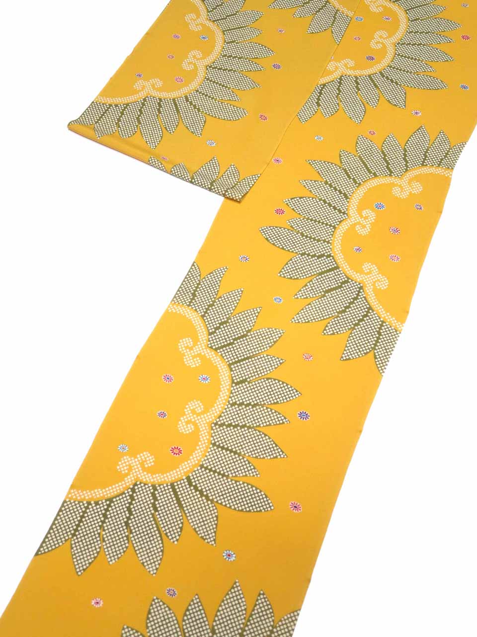 小紋（紅型：雄黄：向日葵）