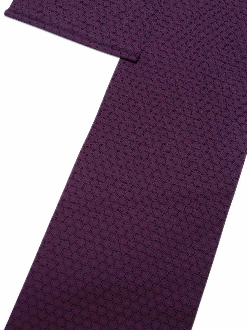 創作小紋（京友禅：黒藍に南京藤：北斎文様：唐様の欄間）