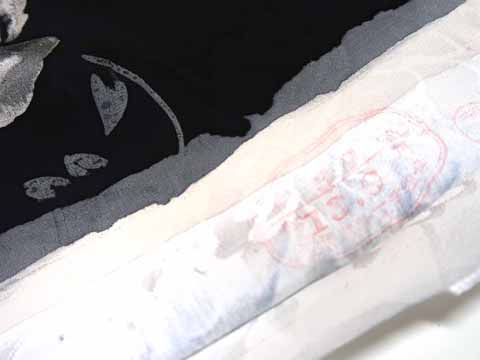 紋意匠縮緬（絹100% 39cm×13.2m）の検印