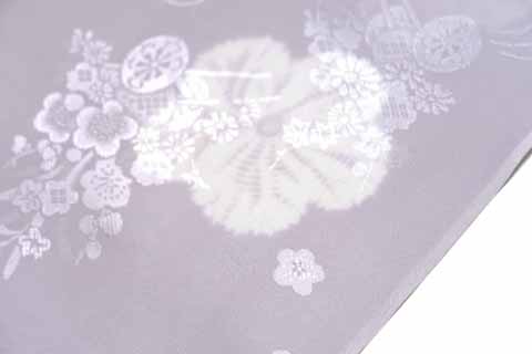 長襦袢の文様（花車流水桜花紋）