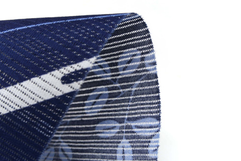 浴衣（萩と桔梗と団扇）の生地の拡大図