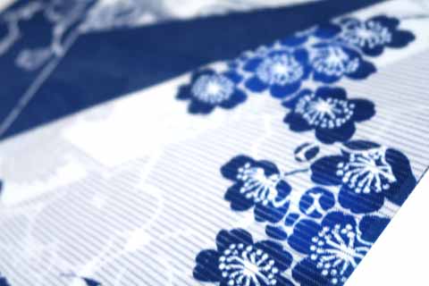 浴衣（桜菊葡萄裂取文）の拡大図