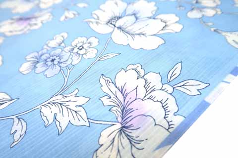 浴衣（石楠花文）の拡大図