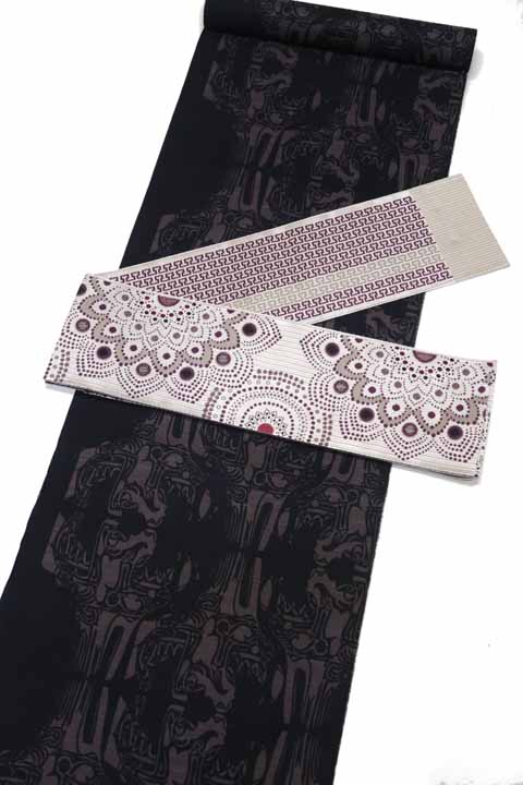 浴衣（縄文）に合わせる帯