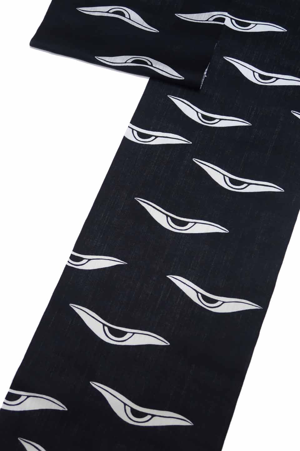 染め浴衣（京友禅「山東京傳」図案復刻版：艶黒：熊野染め）