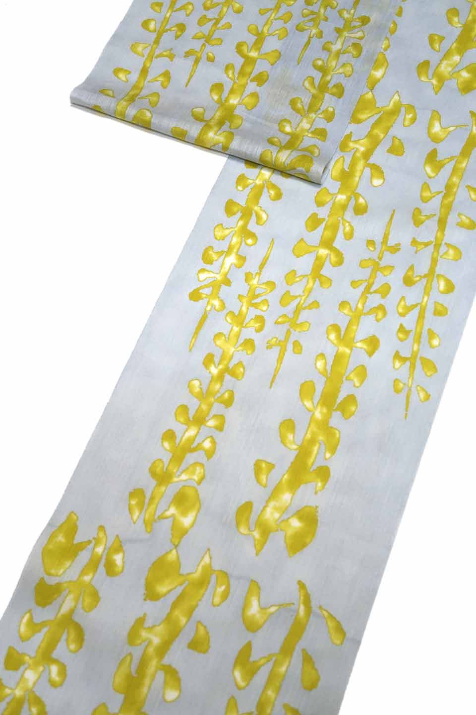 染め浴衣（京友禅「山東京傳」図案復刻版：銀鼠：いとし藤）