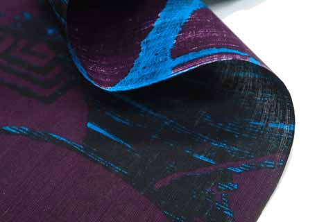 染め浴衣（切り落とし小紋）の生地の拡大図