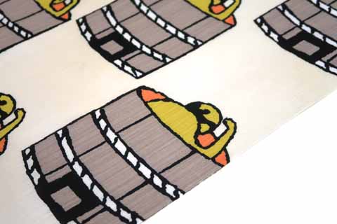 染め浴衣（据風呂繋（すえぶろつな）ぎ）の拡大図