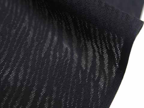 紋紗黒無地の生地の拡大図
