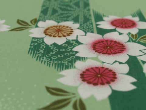 浴衣（矢絣。桜）の拡大図1